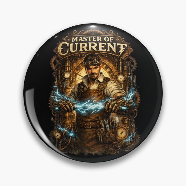 Item preview, Master of Current – Steampunk Electrician designed and sold by SidTastic .