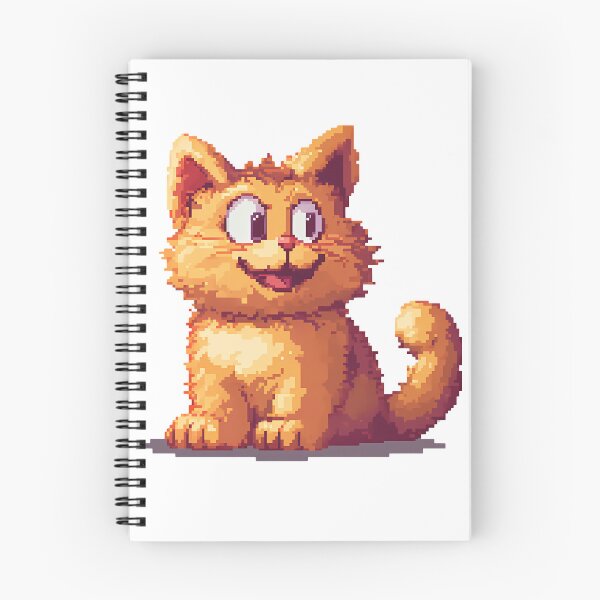 Item preview, Pixel Art Cute Orange Kitten - Retro 8-Bit Cat Art Print designed and sold by DesignArtist.ia.