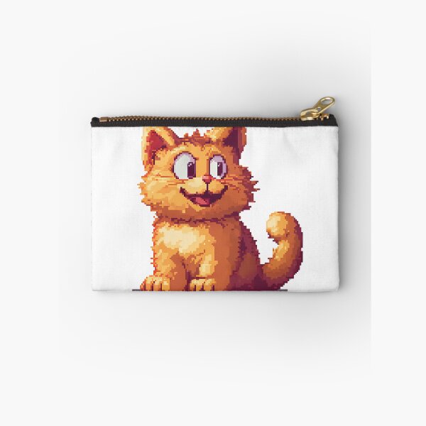 Item preview, Pixel Art Cute Orange Kitten - Retro 8-Bit Cat Art Print designed and sold by DesignArtist.ia.