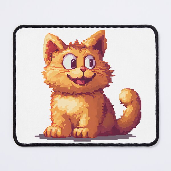 Item preview, Pixel Art Cute Orange Kitten - Retro 8-Bit Cat Art Print designed and sold by DesignArtist.ia.