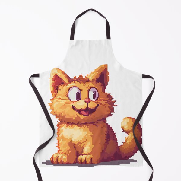 Item preview, Pixel Art Cute Orange Kitten - Retro 8-Bit Cat Art Print designed and sold by DesignArtist.ia.