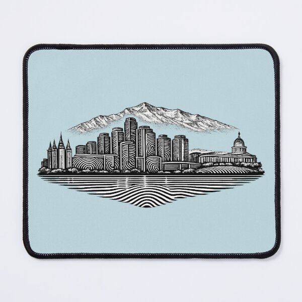 Item preview, Sal Lake City Fingerprint Skyline | Modern City Print | Minimalist Urban Art | City Identity Wall Art | City Prints Series designed and sold by Dream Circuit .