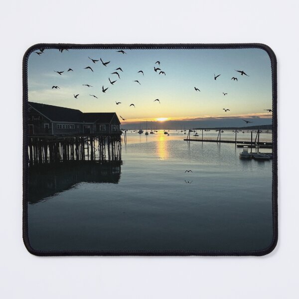 Item preview, Sunrise at Rockland Harbor with Seagulls designed and sold by christazuber.