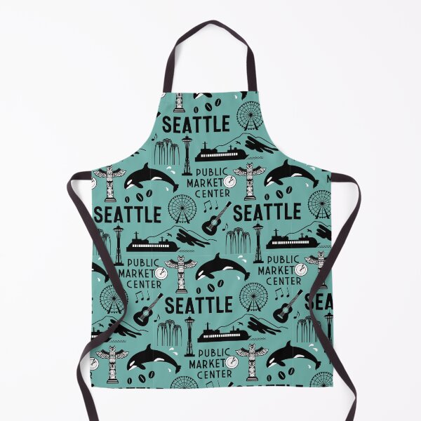 Item preview, Iconic Seattle Landmarks and Culture Pattern designed and sold by Frollein S Berlin.