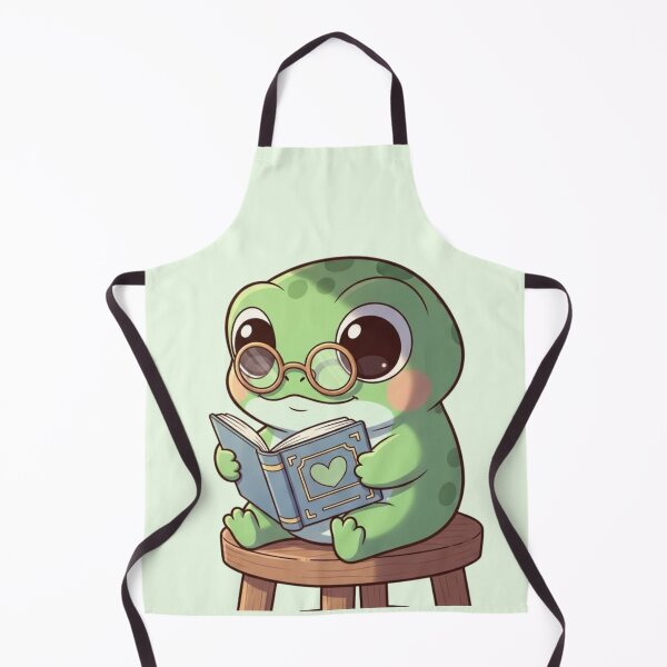 Item preview, Adorable Frog with Glasses Reading a Book - Cute Frog Art for Nature and Book Lovers designed and sold by soletstudio.