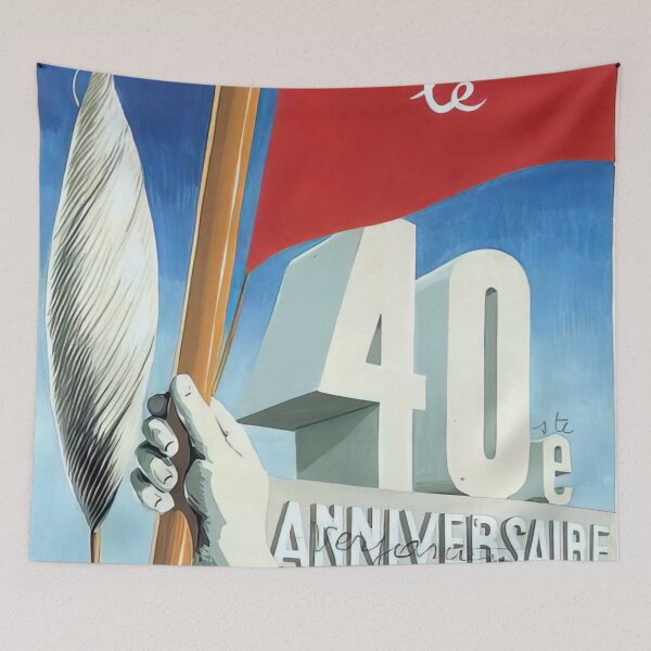 Item preview, René Magritte Project Of Poster The Center Of Textile Workers In Belgium Celebration On 18th September 1938 designed and sold by melaartni.