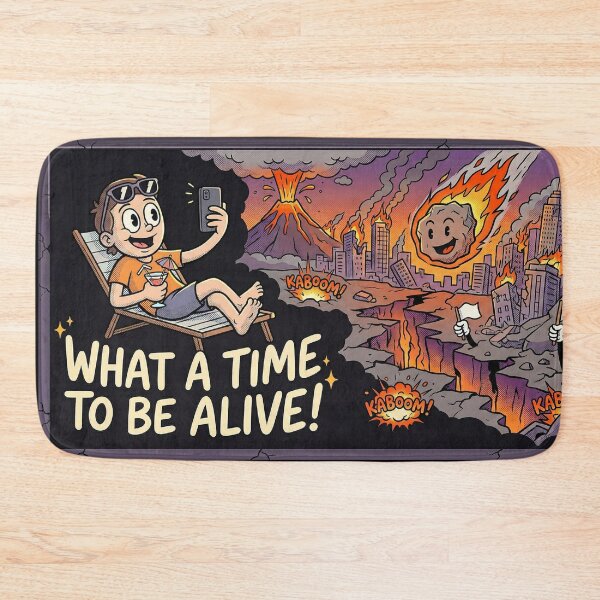 Item preview, What A Time To Be Alive - Funny Apocalypse Selfie & Chaos designed and sold by MythoWorldddd.