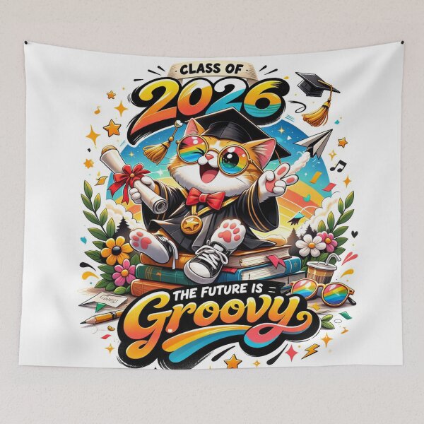 Item preview, Cute Cat Graduation 2026 designed and sold by ellistnamstim.