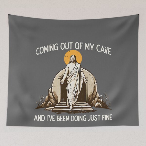 Item preview, Easter Coming Out My Cave Jesus Resurrection Men Women designed and sold by KristineLi.
