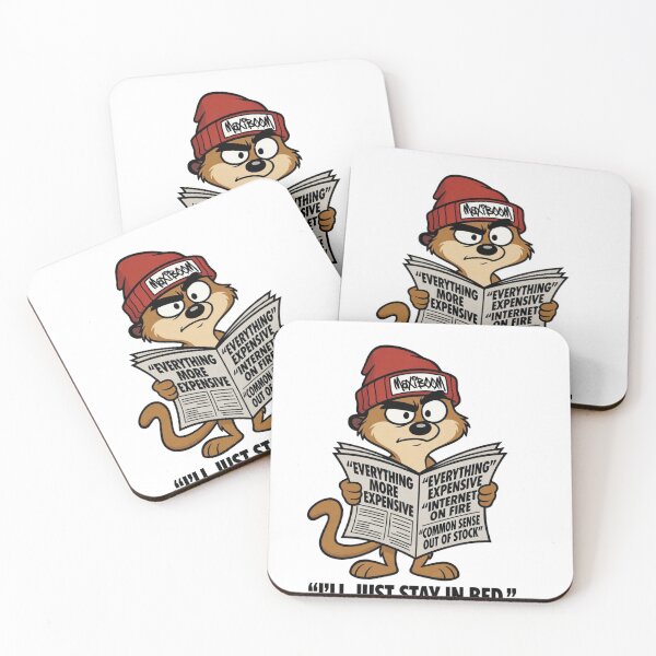 Item preview, I’ll Just Stay In Bed - Stressed Meerkat News Meme designed and sold by mAXiBoOM.