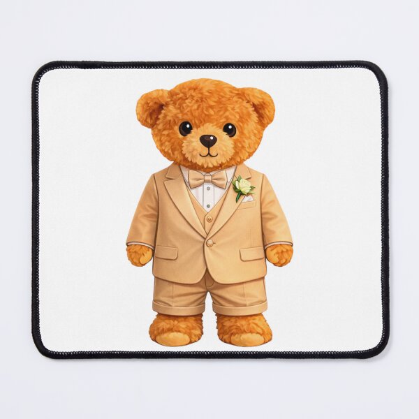 Item preview, Cute Dapper Teddy Bear in Beige Suit - Wedding Ring Bearer Gift ? designed and sold by CuteBear87.