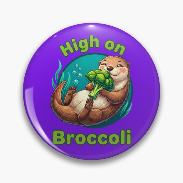Item preview, Cute otter with broccoli on its belly designed and sold by Feazy.