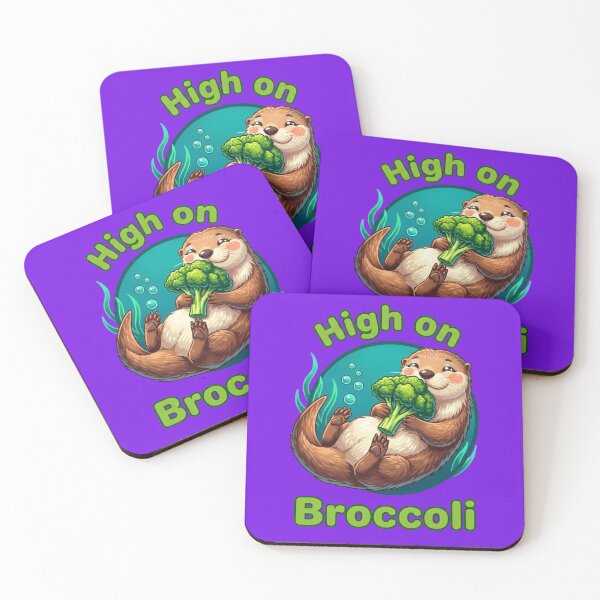 Item preview, Cute otter with broccoli on its belly designed and sold by Feazy.