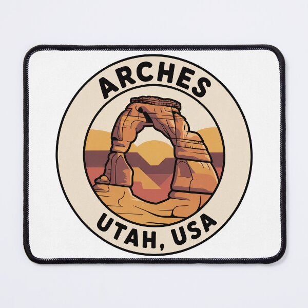 Item preview, Arches National Park Vintage Travel Badge - Delicate Arch Utah Retro Emblem designed and sold by pod24.