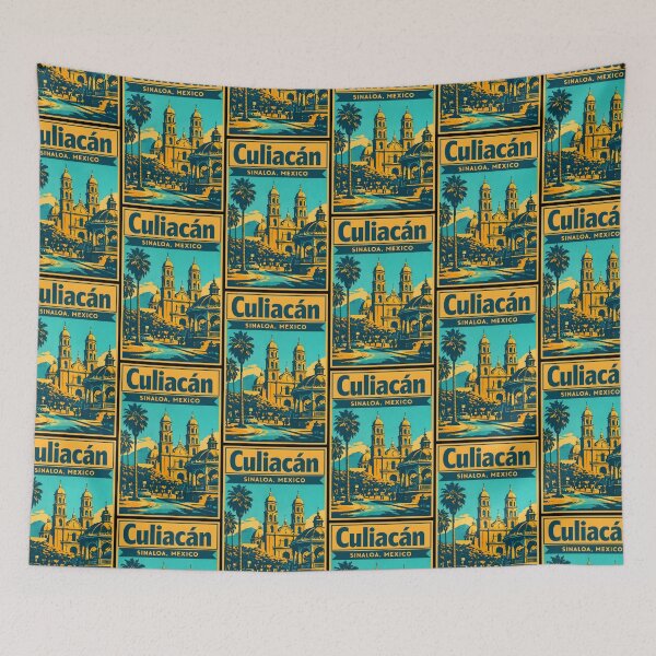 Item preview, Culiacan Sinaloa, Mexico Vintage Travel Tourism Art designed and sold by TravelersGems.