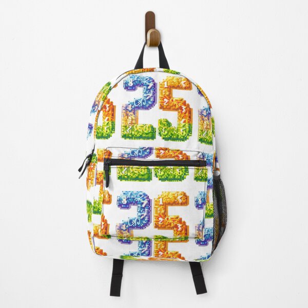 Item preview, Pixel Art 25 Birthday Anniversary - Retro 8-Bit Colorful Number Print designed and sold by DesignArtist.ia.