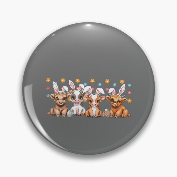 Item preview, Easter Cow Calves Bunny Ears Cute Farm Animal Kids Women Men designed and sold by KristineLi.