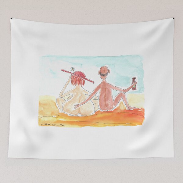 Item preview, Summertime, Nudist Couple designed and sold by Anke‘s Bazaar.
