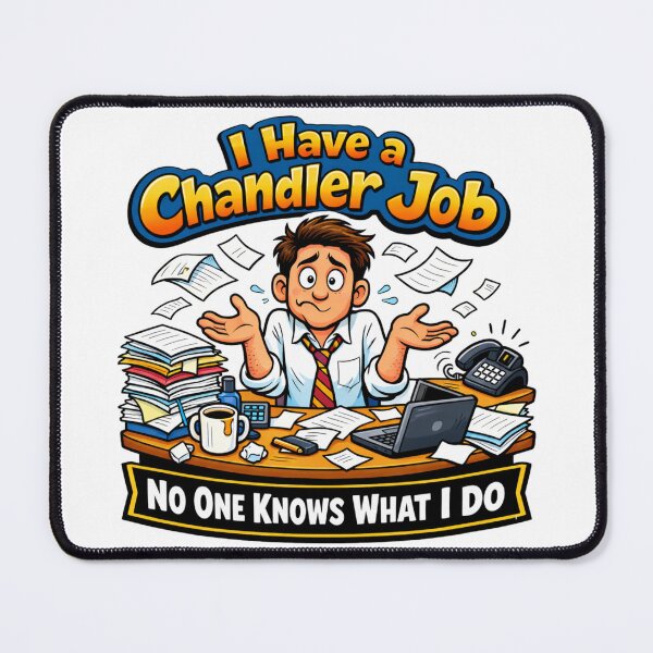 Item preview, Funny Chandler Job Office Humor Illustration Tv Friends designed and sold by Icyteedesigns.