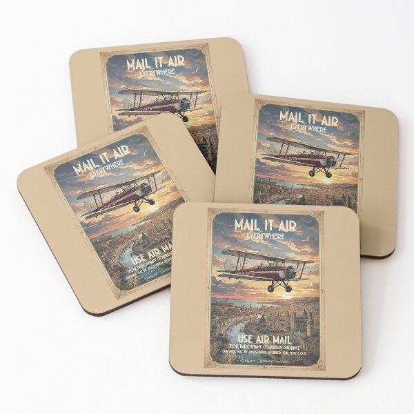 Item preview, Vintage Air Mail Biplane designed and sold by Jeeklsdotcom.