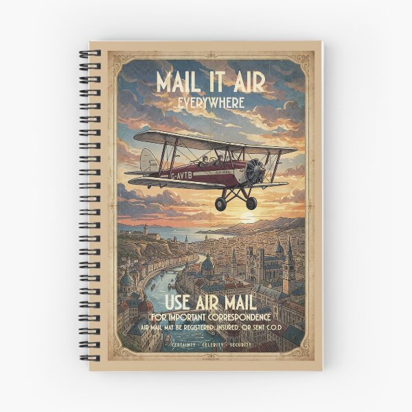 Item preview, Vintage Air Mail Biplane designed and sold by Jeeklsdotcom.