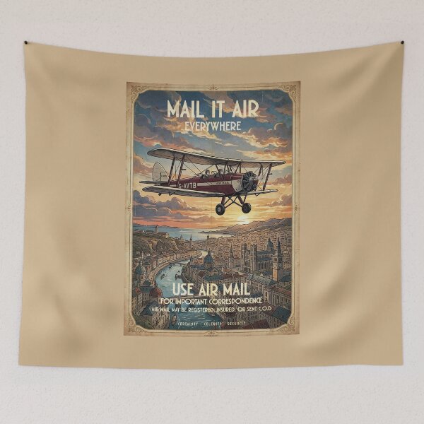 Item preview, Vintage Air Mail Biplane designed and sold by Jeeklsdotcom.