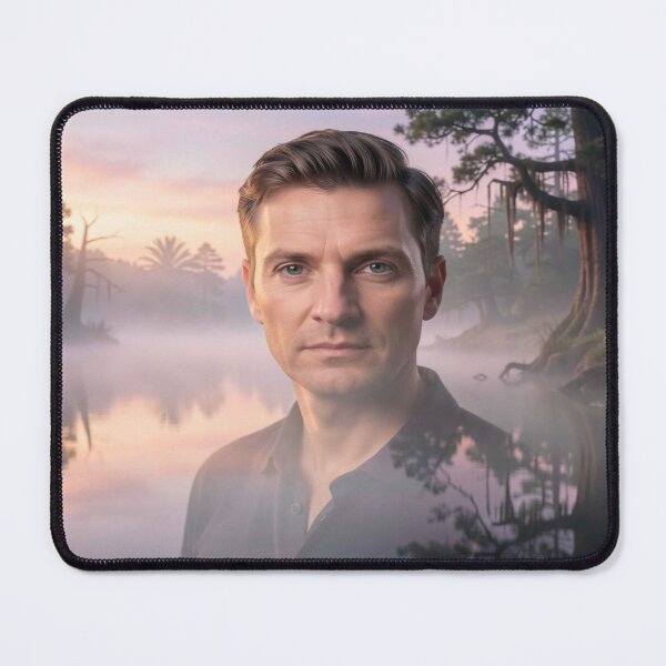 Item preview, Mystic Lake Morning Portrait with Soft Colors and Dreamlike Atmosphere designed and sold by FotoworldEdel.