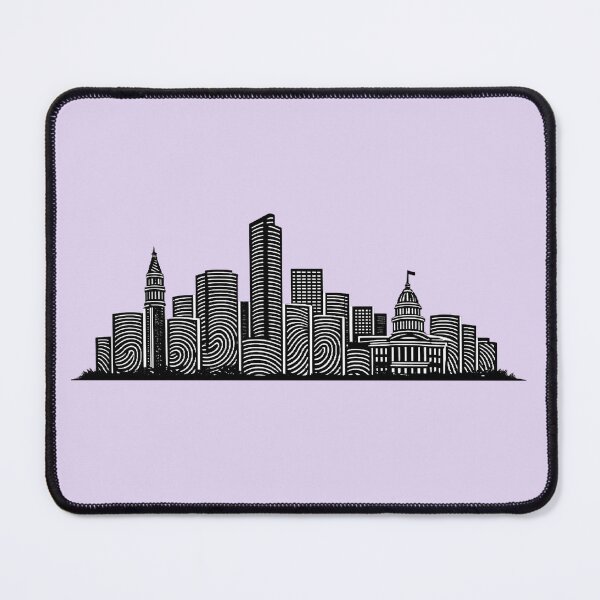 Item preview, Denver Fingerprint Skyline | Modern City Print | Minimalist Urban Art | City Identity Wall Art | City Prints Series designed and sold by Dream Circuit .