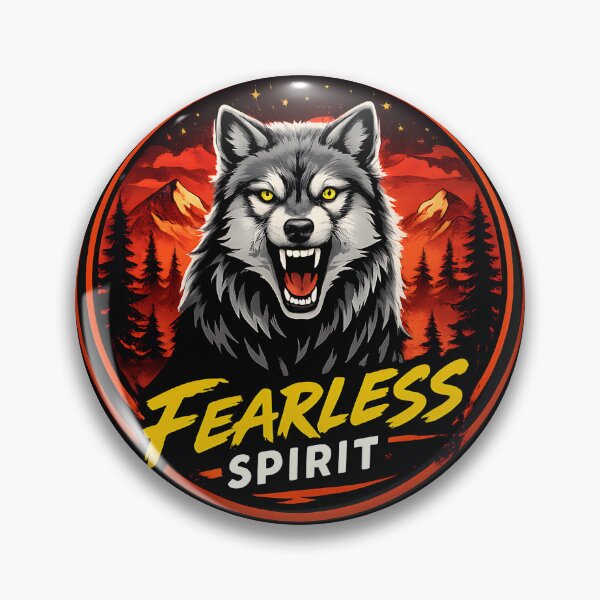Item preview, Fearless Spirit Wolf Emblem Shirt designed and sold by CreativeMindsetLab.