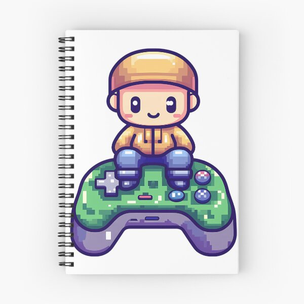 Item preview, Pixel Art Gamer Kid on Controller - Cute Retro 8-Bit Gaming Art Print designed and sold by DesignArtist.ia.