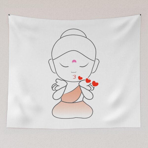Item preview, Little Buddha blowing kisses designed and sold by Shawlin Islam.