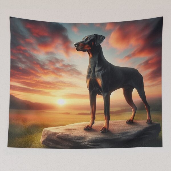 Item preview, Doberman Sunset – Majestic Nature Emblem designed and sold by Dogandesighn.