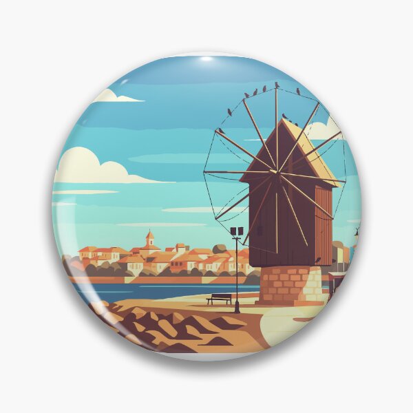 Item preview, Nessebar Windmill and Coastal Tram in Bulgaria designed and sold by darekkocurek.