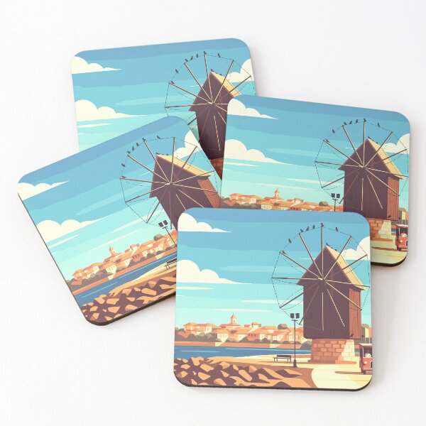 Item preview, Nessebar Windmill and Coastal Tram in Bulgaria designed and sold by darekkocurek.