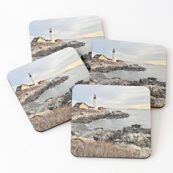 Item preview, Sunrise at Portland Head Light in Winter designed and sold by christazuber.
