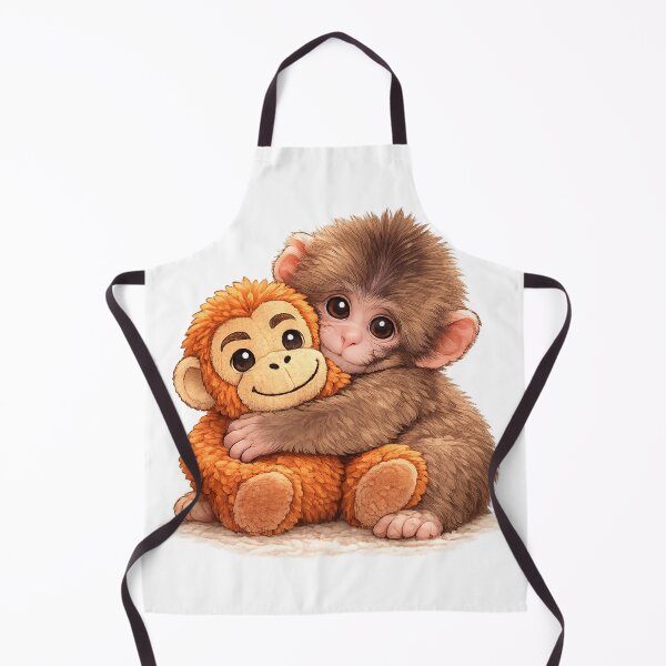 Item preview, Cute Baby Monkey Hugging Teddy designed and sold by Blue-Eagle-Fashion.