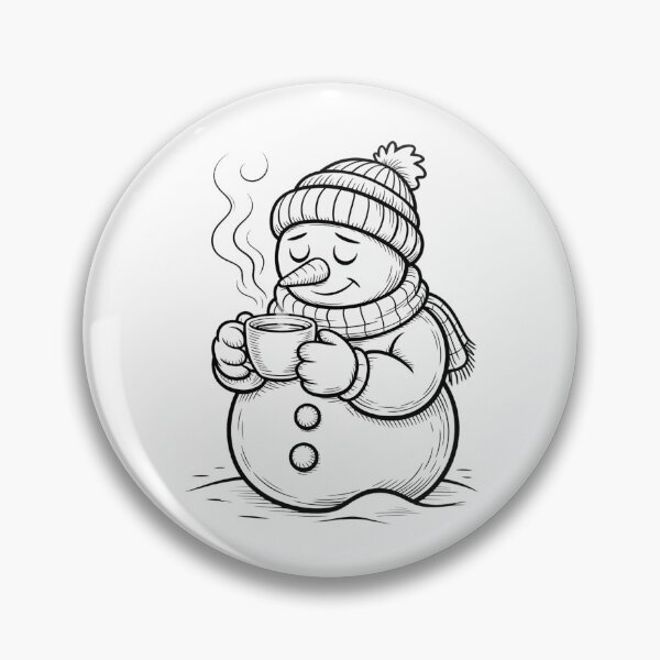 Item preview, Sad Snowman – Lonely Winter Coloring Page Outline designed and sold by YounexxART.