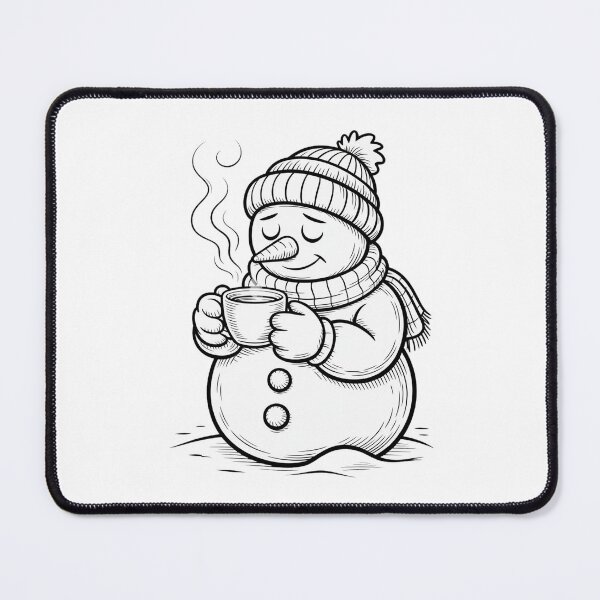Item preview, Sad Snowman – Lonely Winter Coloring Page Outline designed and sold by YounexxART.