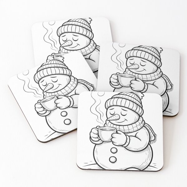 Item preview, Sad Snowman – Lonely Winter Coloring Page Outline designed and sold by YounexxART.
