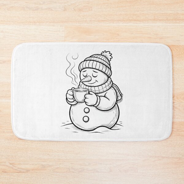 Item preview, Sad Snowman – Lonely Winter Coloring Page Outline designed and sold by YounexxART.