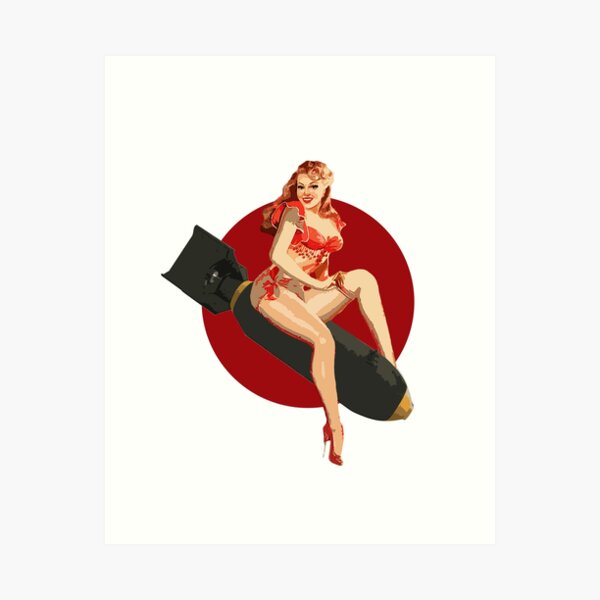 Pin-up des bombardiers de la seconde guerre mondiale Impression artistique
