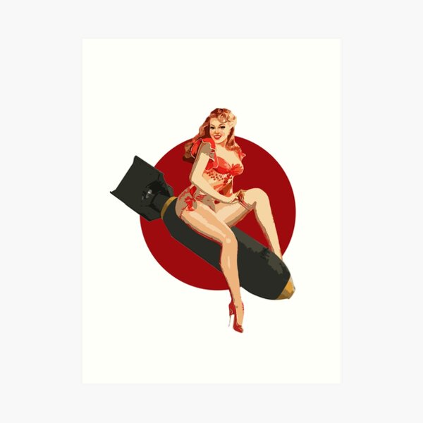 Pin-up des bombardiers de la seconde guerre mondiale Impression artistique