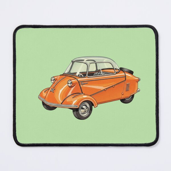 Item preview, Vintage Orange Retro Bubble Car Illustration designed and sold by Pasteltone.