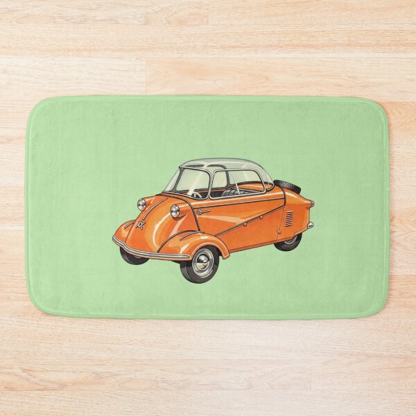 Item preview, Vintage Orange Retro Bubble Car Illustration designed and sold by Pasteltone.