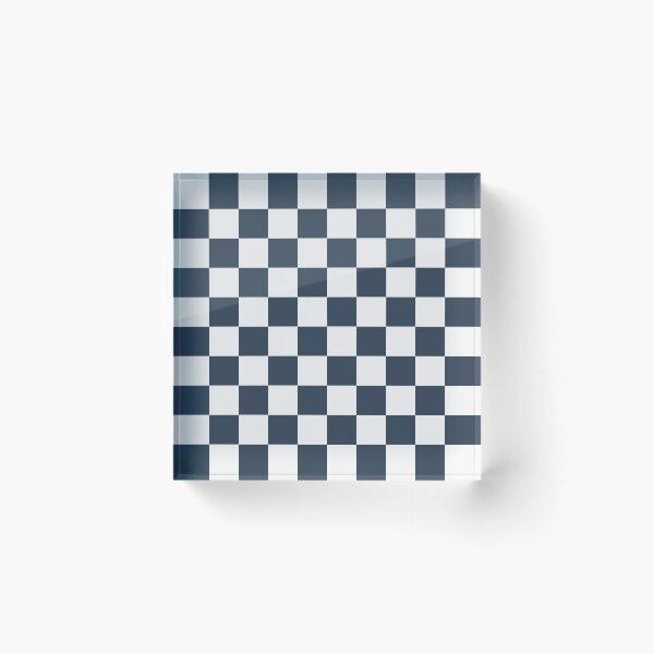 Item preview, White And Navy Checkered Pattern designed and sold by pattern-archive.