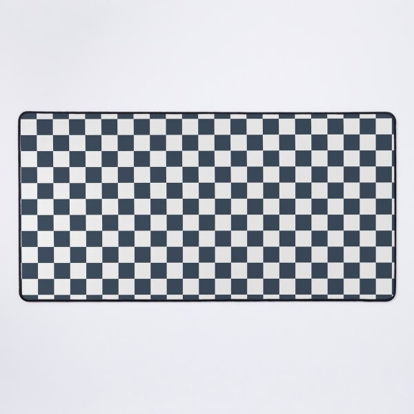 Item preview, White And Navy Checkered Pattern designed and sold by pattern-archive.