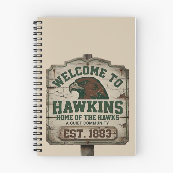 Item preview, Welcome to Hawkins Indiana - Vintage Rustic Sign Design designed and sold by WowDezign.