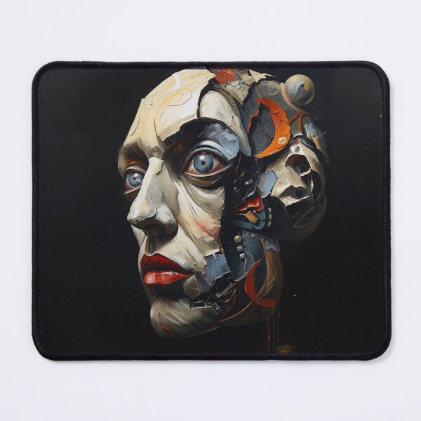 Item preview, Fragmented Face – Surrealist Portrait Contemporary Street Art designed and sold by PLUSHIWORLDtm.