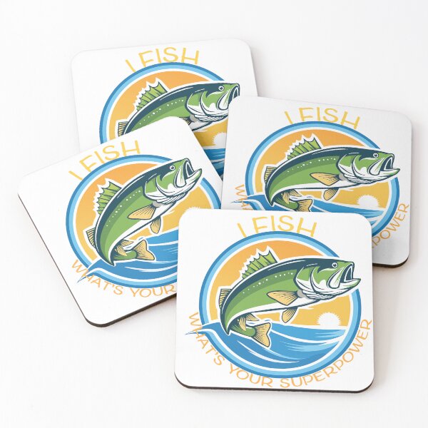 Item preview, "I fish, what's your superpower?" fishing patch illustration. designed and sold by Art-Horizon.