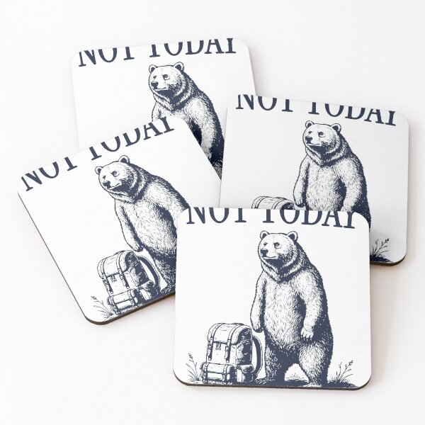Item preview, Not Today Bear Vintage Engraving Animal Procrastination Funny Introvert Illustration designed and sold by TeeVerse27.